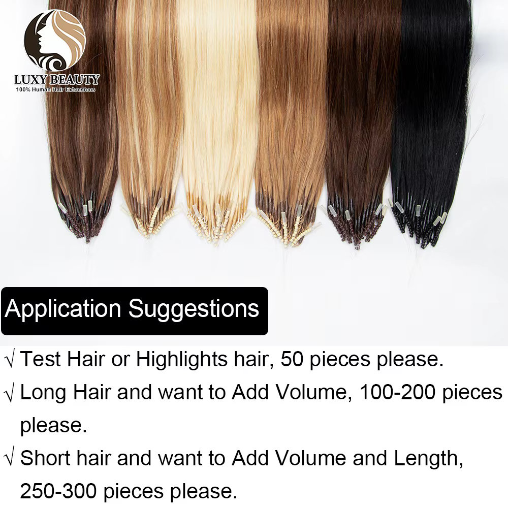 8D Micro perle Extensions de cheveux humains Silicone Nano anneau Extension de cheveux Invisible Min