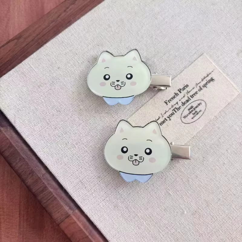 Pince à cheveux unisexe Kawaii petit chat, couvre-chef Cosplay Anime l'été Hikaru Died Style épingle