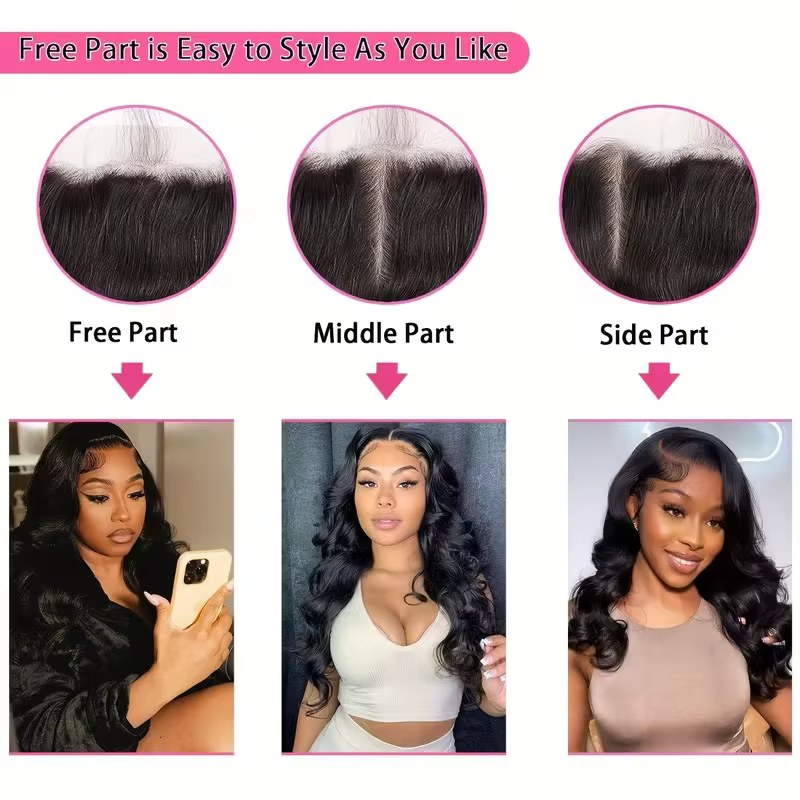 Lot de 3 Bundles de Cheveux Humains Remy avec Closure en Dentelle 4x4 et Closure en Dentelle 5x5 Bré