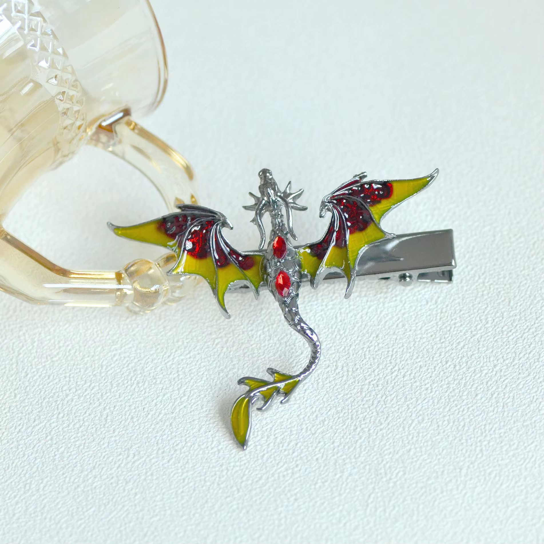 Pince à cheveux dinosaure style gothique, pince latérale rétro en alliage, accessoires capillaires p