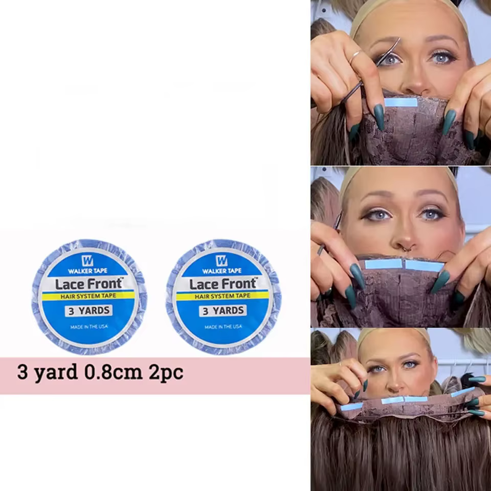 Bande Double Face pour Extension de Cheveux, Colle pour Perruque Avant, 3Yards/Rouleau