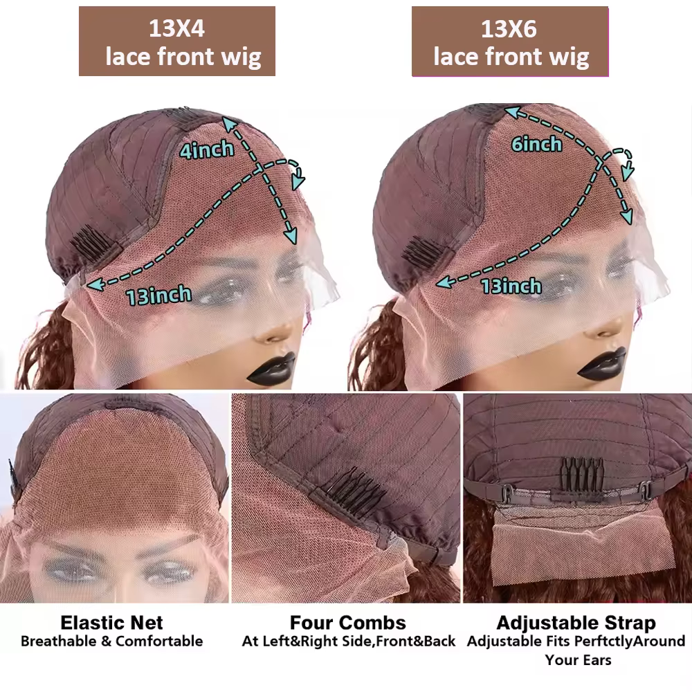 Vague de corps brun chocolat 13x6 HD dentelle avant perruques de cheveux humains 200 densité HD dent