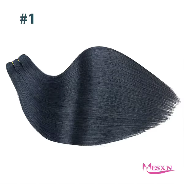 Extensions de cheveux humains de haute qualité, tissage en lot 100% cheveux humains, lisses, noirs, 