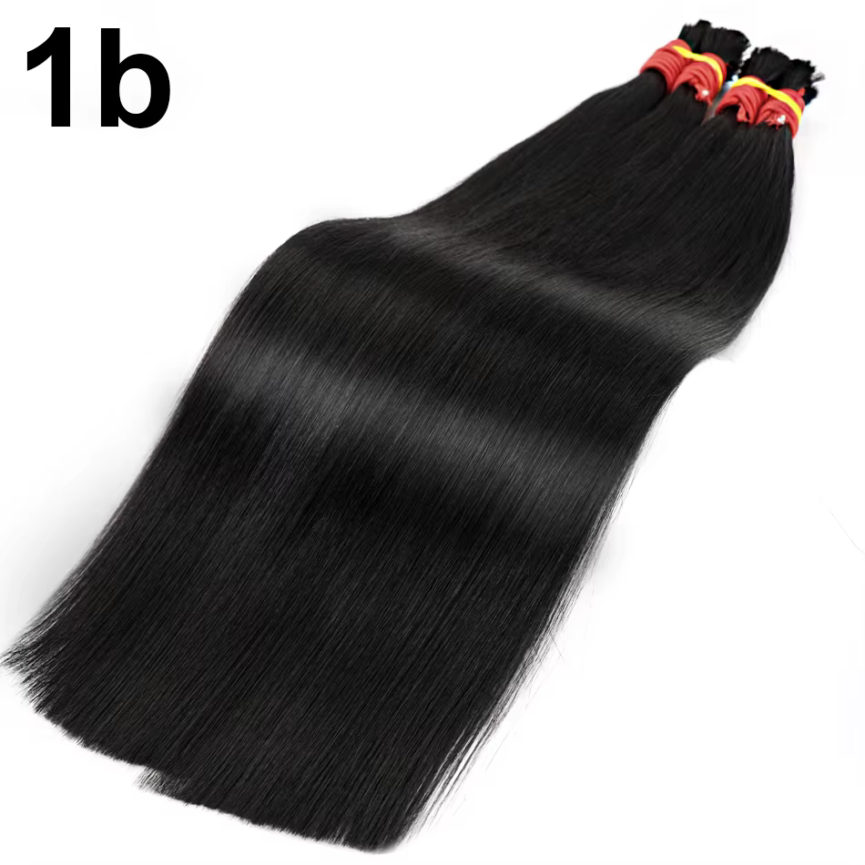 Mèches de cheveux humains lisses blonds 100% Extension de cheveux humains naturels sans trame paquet