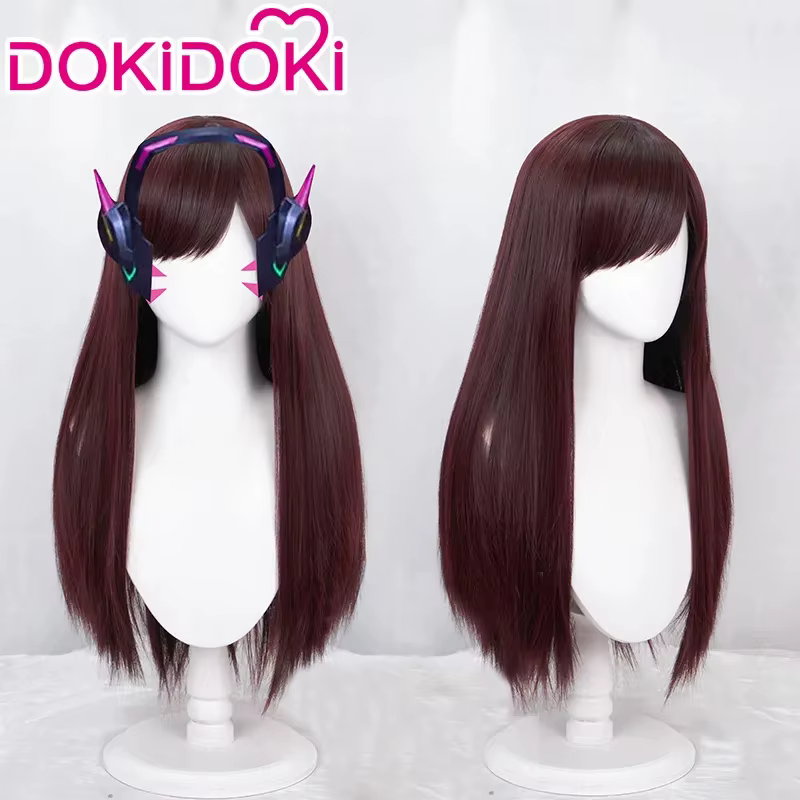Perruque D.Vaa Anrann pour Cosplay, jeu DokiDoki, perruque longue brune D.Vaa, perruque noire Anrann