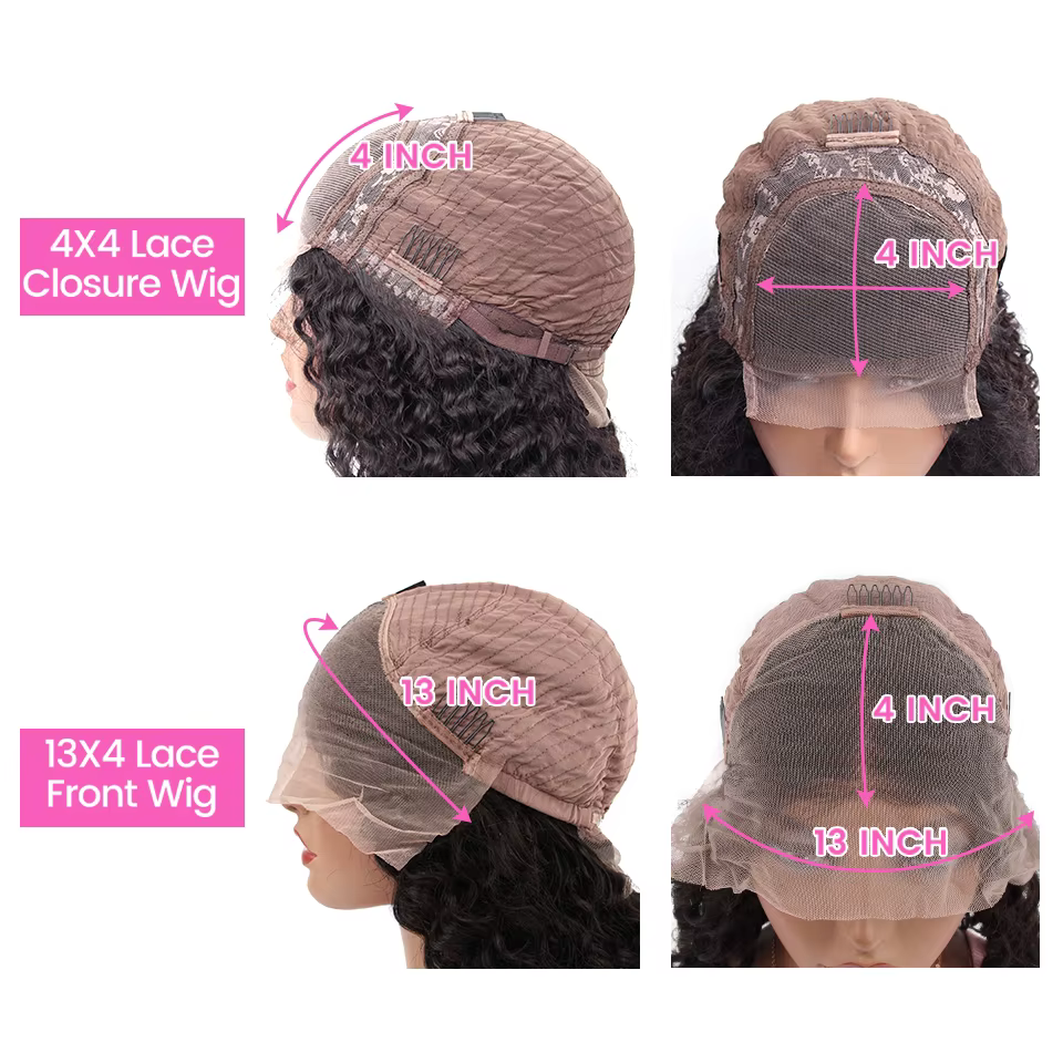 Perruques de cheveux humains bouclés profonds pour femmes noires, dentelle transparente HD, perruque