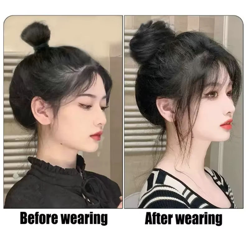 H & STAR – Chignon synthétique en désordre, Extension de Chignon lisse, Mini élastique, chouchous, a