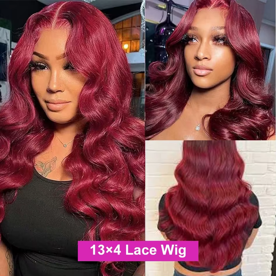 Perruque Lace Front Wig Body Wave Brésilienne Naturelle, Cheveux Humains, Transparent, Ultraviolets,