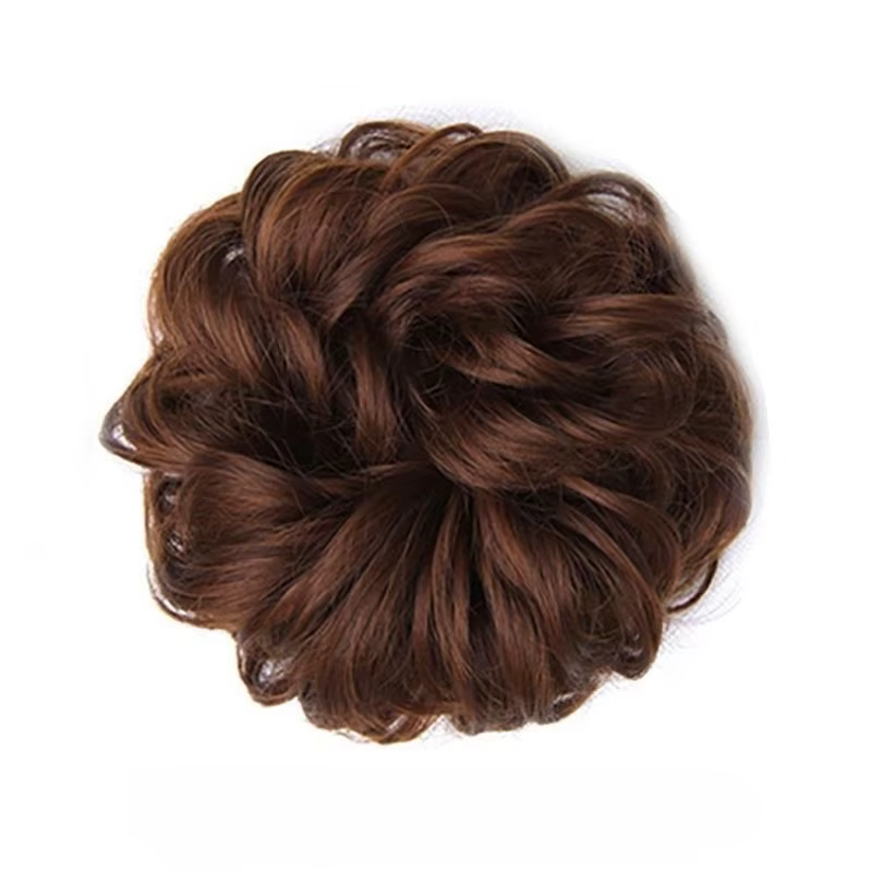 Chignon Donut Chignon Updo avec corde à cheveux élastique-Extensions de cheveux synthétiques pour un