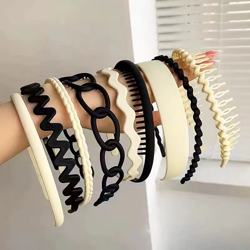 Cerceau à cheveux pour femmes, pince à cheveux, frange, cheveux cassés, tête coordonnante dentée, ou