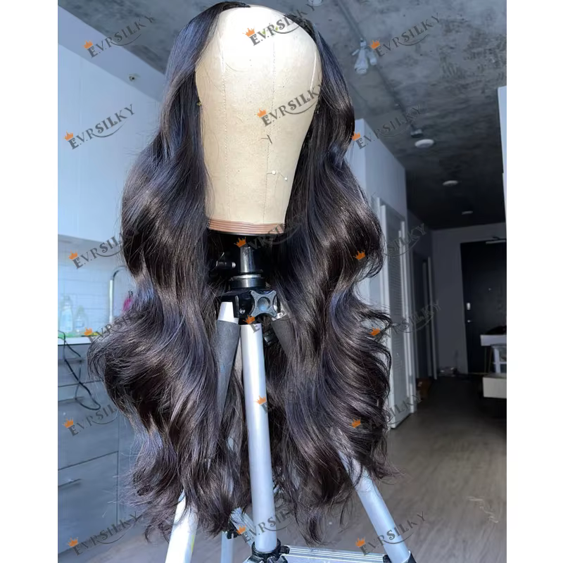 Perruques de cheveux humains vierges pour femmes noires, super longues, ondulées, document naturel,