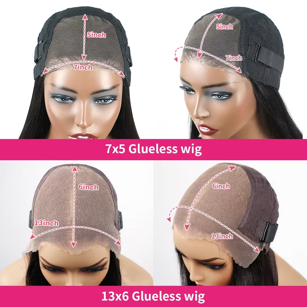 13x6 porter Go sans colle perruque soyeuse droite HD dentelle sans colle perruque cheveux humains pr