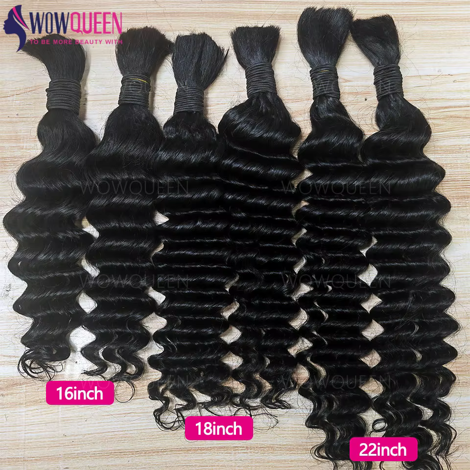 Deep Wave Cheveux Humain En Vrac Pour Tissage Bouclé Cheveux Humain Tresse Meches Boho Brésilien 100
