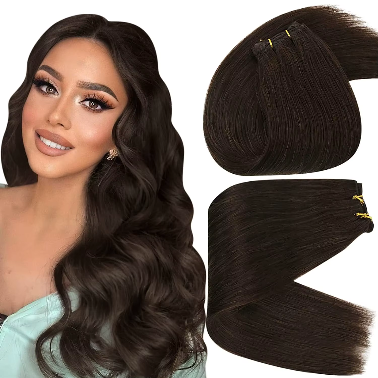 VeSunny trame Extensions de cheveux réel cheveux humains armure faisceaux Balayage Extensions de che