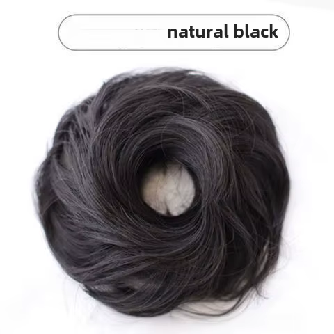 Perruque synthétique avec oreilles de chat, postiche à pince, chignon, mignon, Double chignon, acces