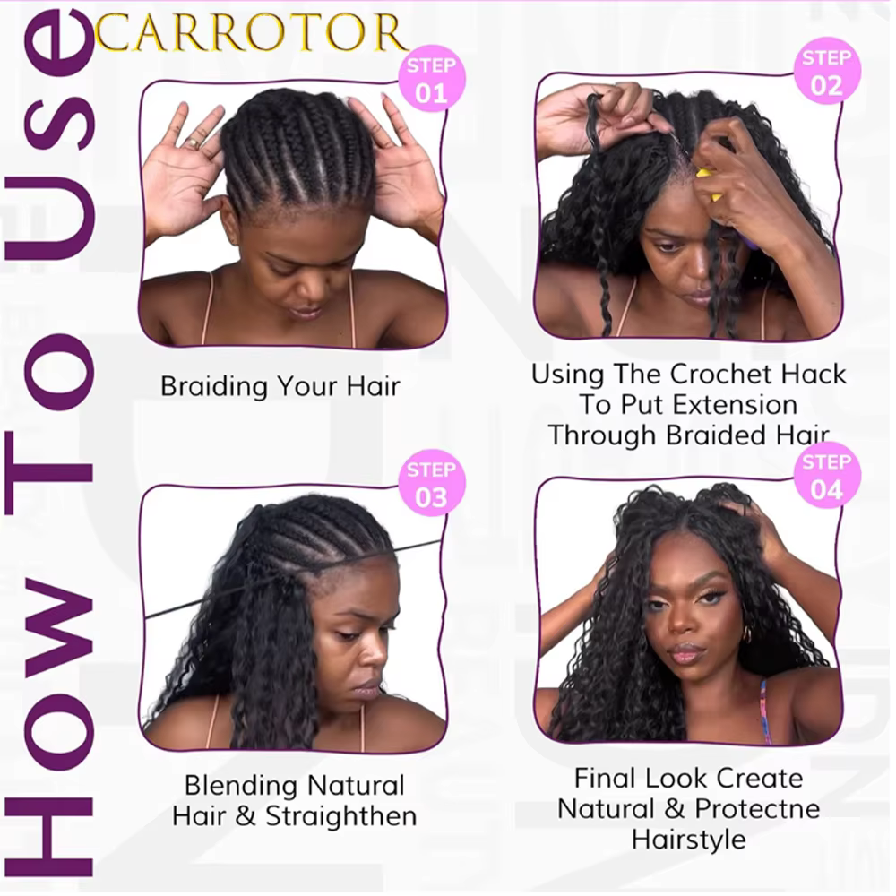 Extensions de cheveux humains Body Wave 613 couleur blond miel, tresses au crochet sans nœuds pré-sé
