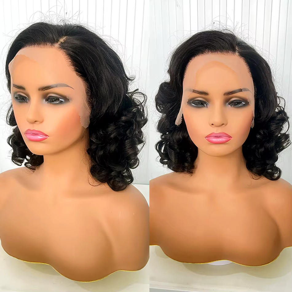 Perruques de cheveux humains de donateur brut 12A 13x4 HD dentelle frontale 250% densité non transfo