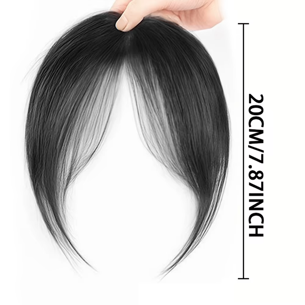 Frange de cheveux synthétiques pour femmes, pour perruque ehead, frange octogonale naturelle, 8 pouc