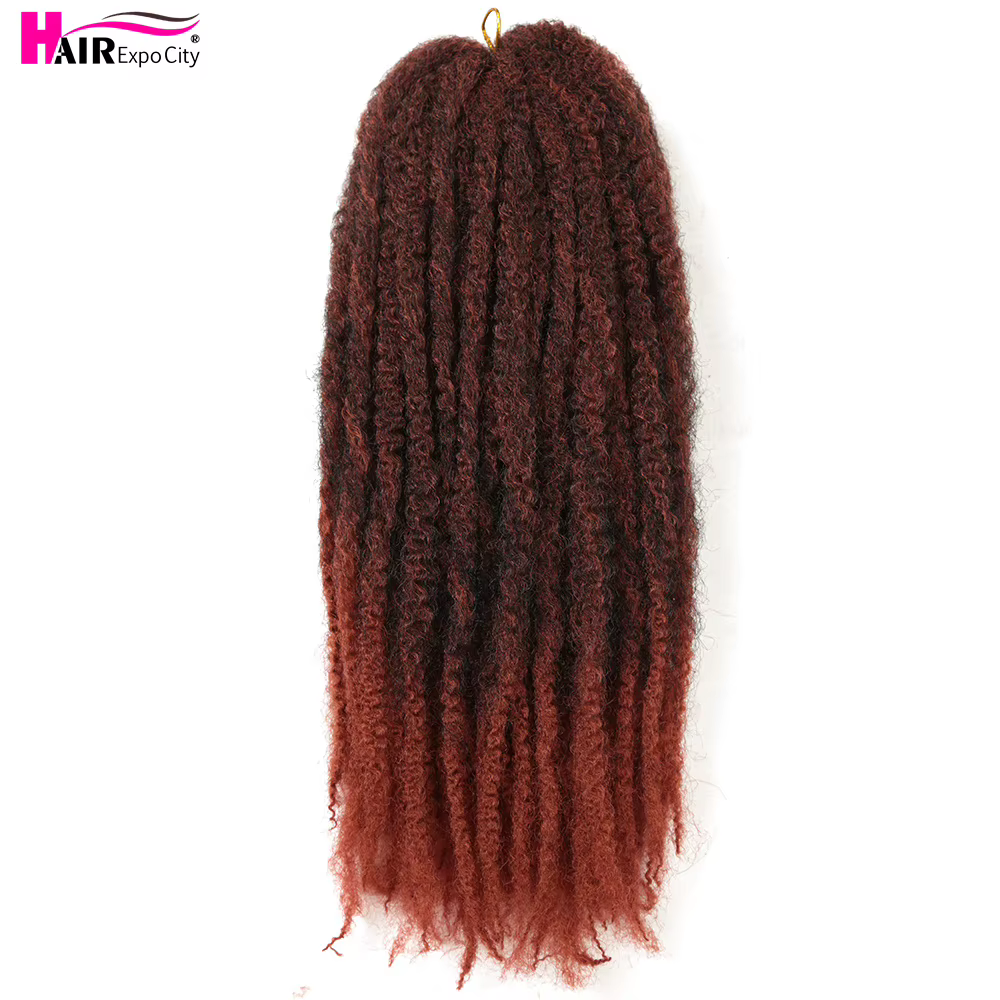 Extensions capillaires synthétiques, tresses afro crépues et bouclées au crochet, style Marley Expo 