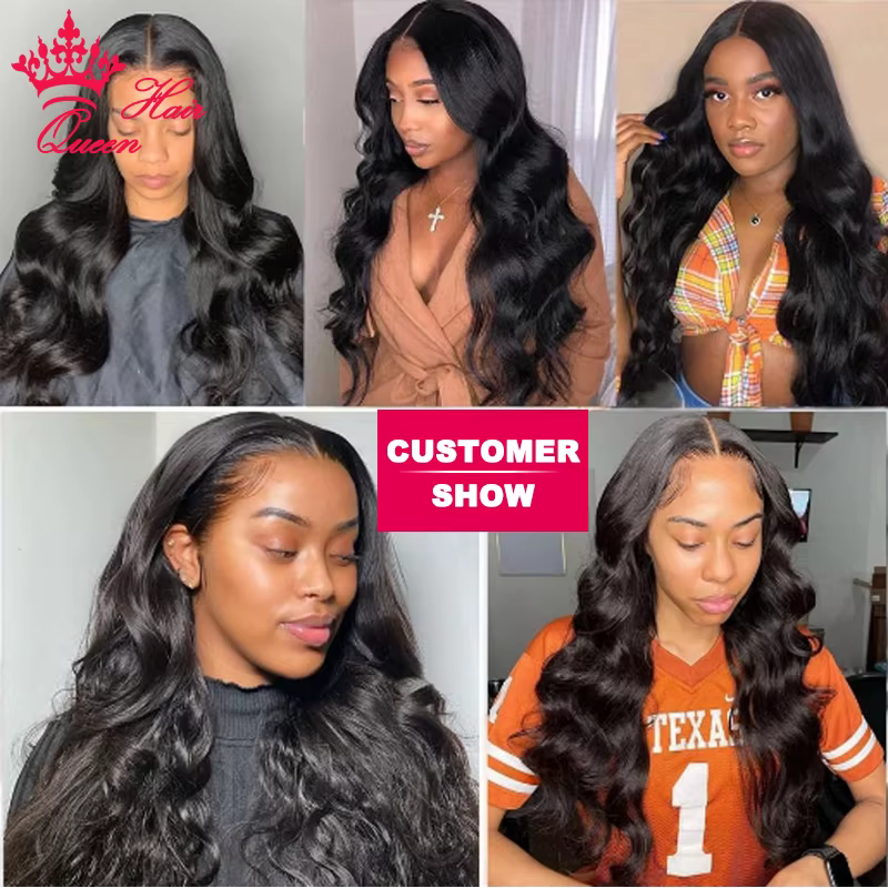 Queen Hair U Part Wig Human Hair Body Wave/Straight Glueless 100% Human Hair Wigs Invisible Hair Lin