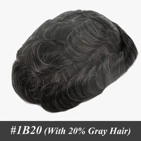 Perruque Full Lace française pour hommes, prothèse capillaire respirante, 6 pouces, 100% cheveux hum