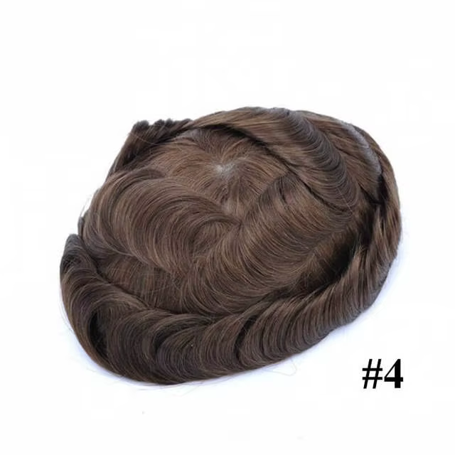 Prothèse capillaire homme bouclée 20 mm, mono fine NPU, cheveux humains indiens, perruque bouclée, s