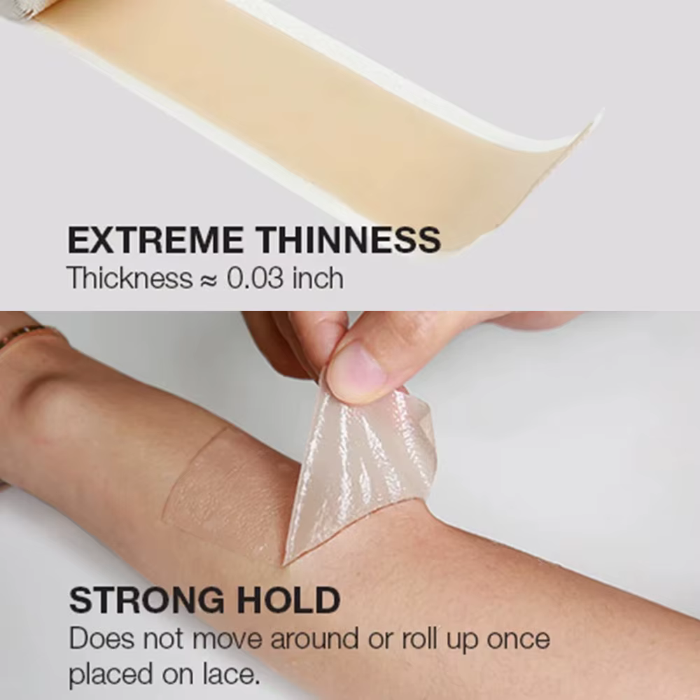 Bande de faux cuir chevelu pour perruques en dentelle, bande de cicatrice en Silicone avec raie réal