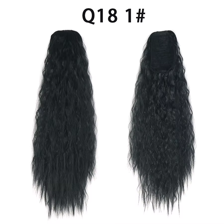 Extension de Queue de Cheval Synthétique de 22 Pouces, Cheveux Longs Bouclés et Ondulés