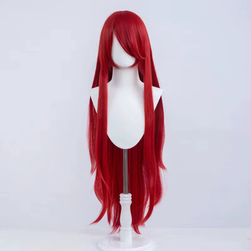 Perruque polyvalente cos animation modélisation 100 cm de long cheveux raides pleine tête ensemble a
