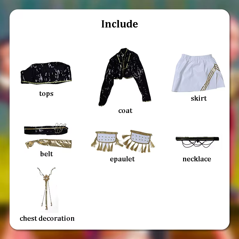 Rumi Zoey Mira Cosplay Costume perruque filles noir doré Costume enfant Halloween fête jeu de rôle t