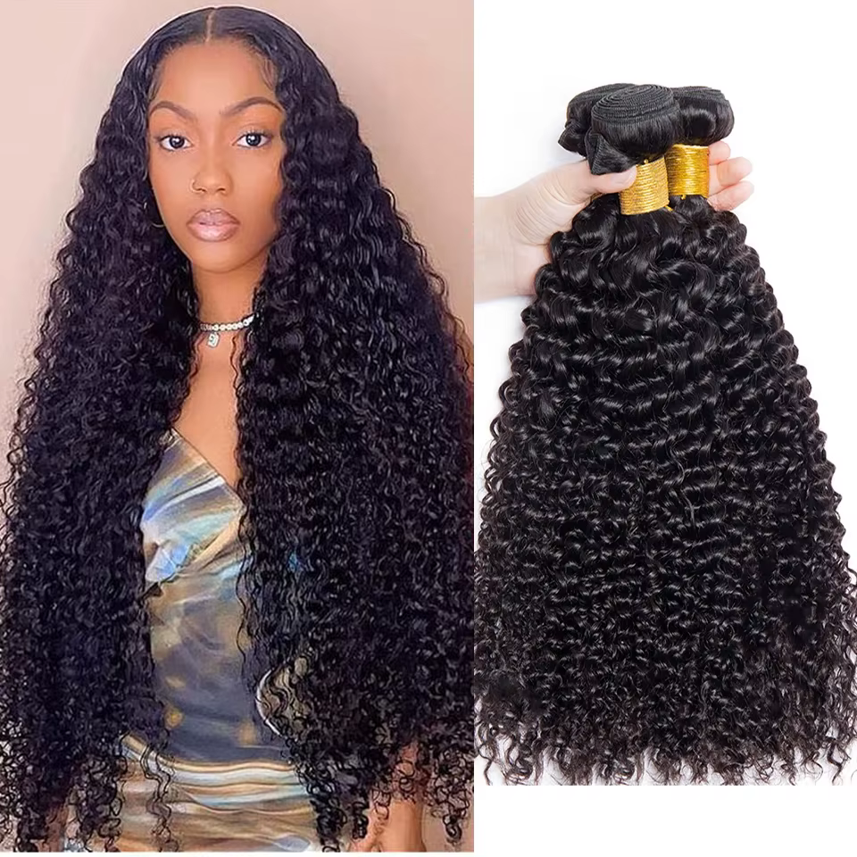 Mèches brésiliennes naturelles Remy ondulées bouclées, tissage profond, 22 24 26 pouces, Extensions 