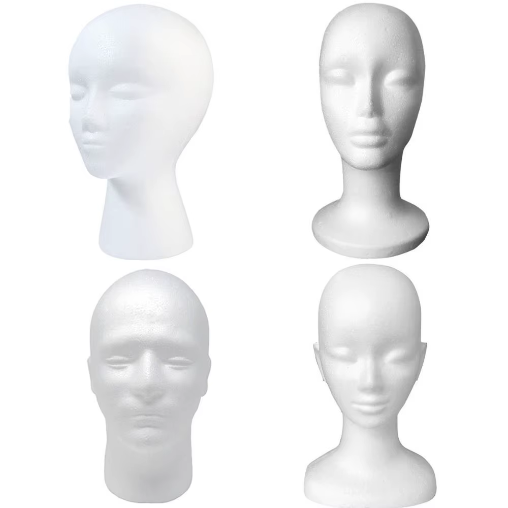 DUNIWig-Présentoir de Perruque en Mousse, Modèle de Tête de Mannequin T1, Support de Postiches, Modè
