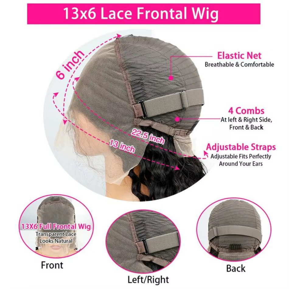 Perruques en cheveux humains ondulés P1B30 Highlight Ombre, perruque frontale en dentelle HD 13x6, d