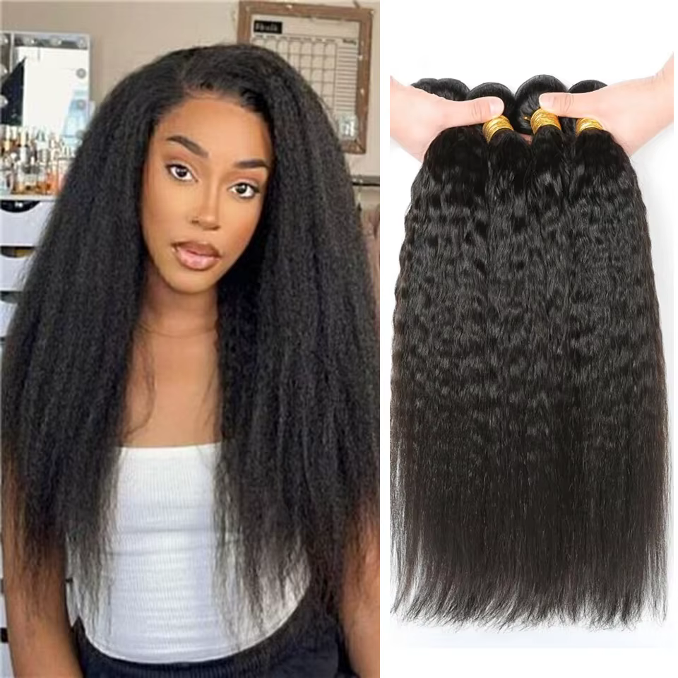 Bundles de cheveux brésiliens crépus pour femmes noires, extensions de cheveux humains Remy, vague d