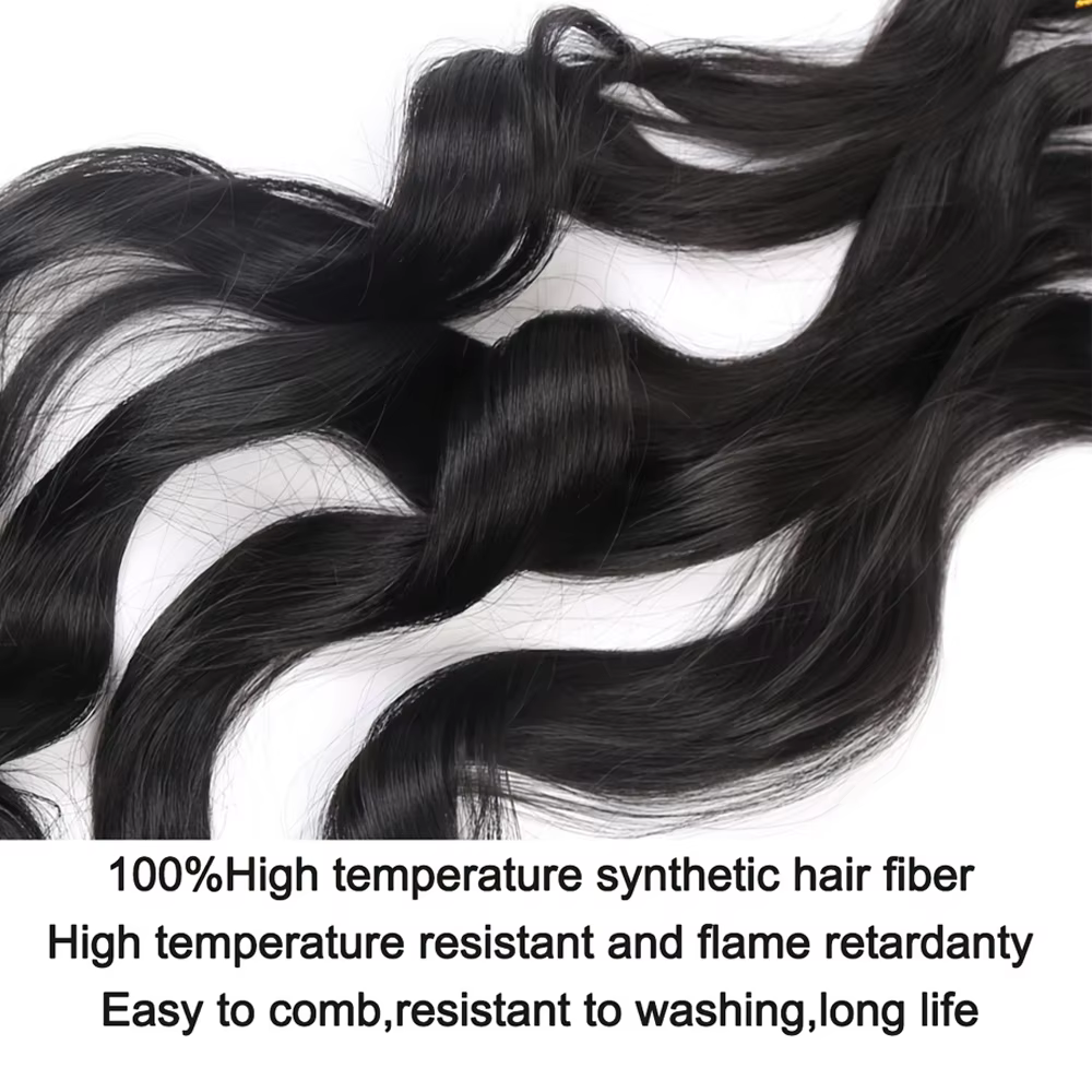 Extensions de cheveux tressés en spirale pour femmes, boucles françaises, cheveux synthétiques pré-é