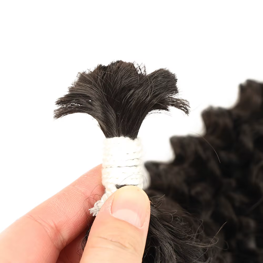 2 pièces de tresses synthétiques bouclées crépues de 30 pouces, cheveux en vrac, fibre organique, sa