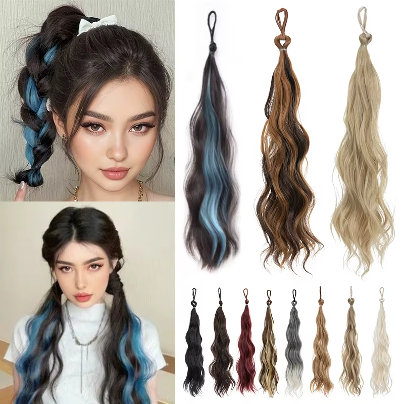 Cheveux synthétiques Chignon Chignon postiches auto-enroulement boule cheveux Bun femme bricolage Ch