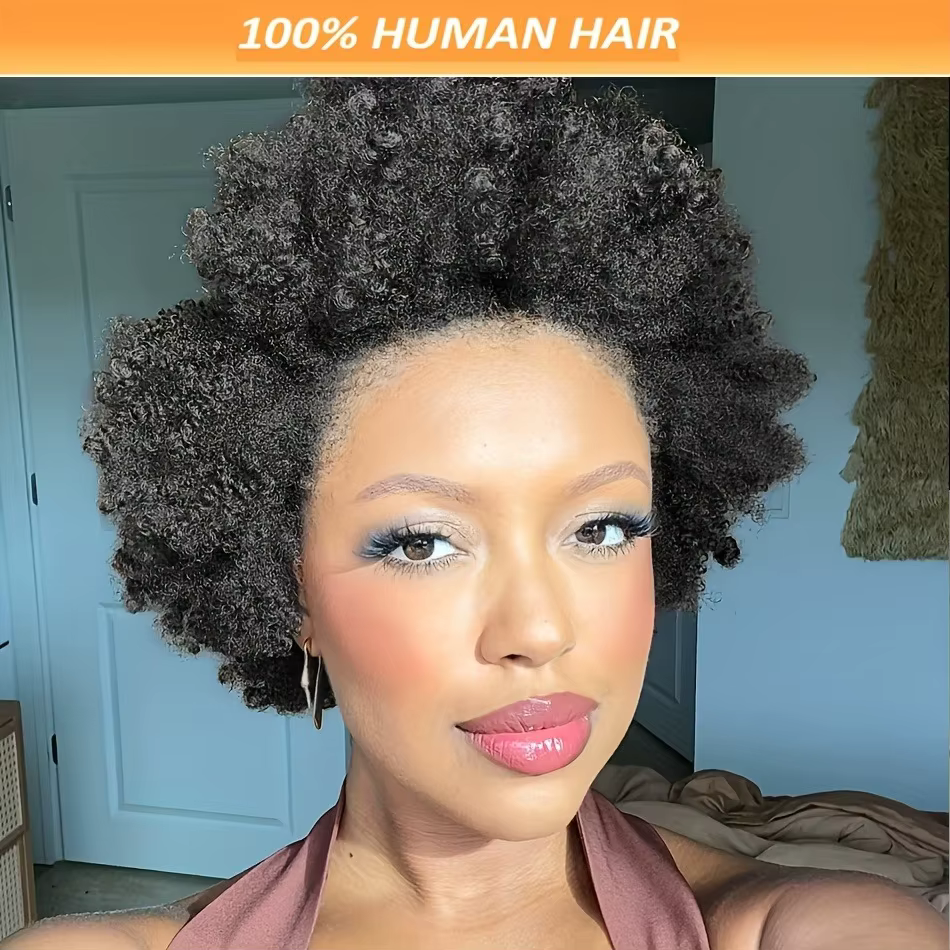 Perruque coupe lutin de densité 150%, cheveux humains vierges brésiliens, 13x4, Lace Front transpare