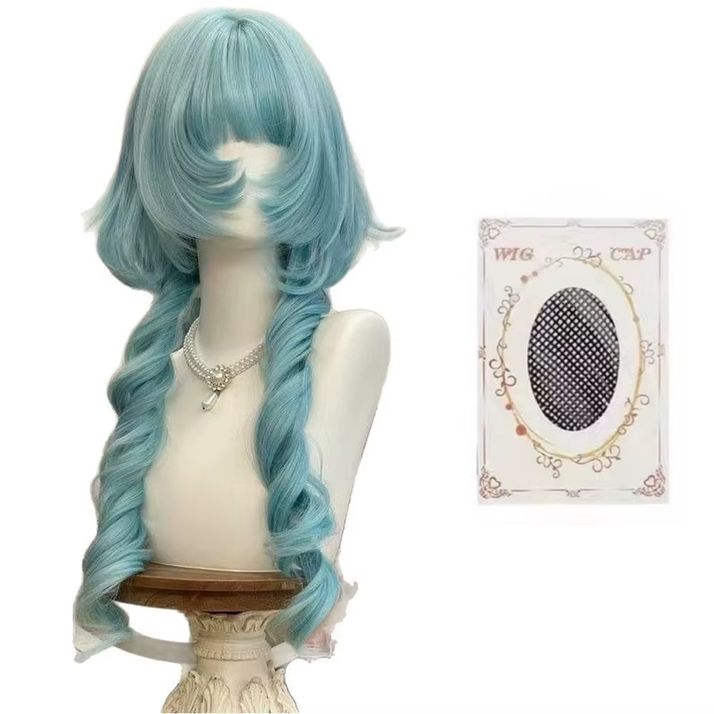 Perruque queue de cheval Double bouclée, perruque de Cosplay Perona à Clip bouclé et moelleux pour f