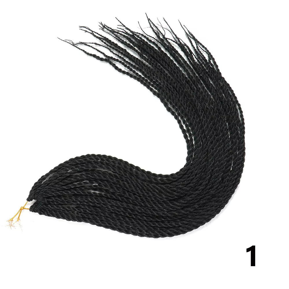 Extensions synthétiques HAIRSTAR, tresses sénégalaises au crochet, 24 pouces, 30 racines/paquet, che