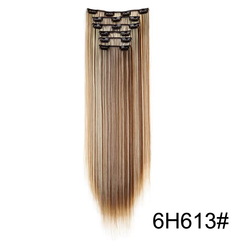 Extensions capillaires synthétiques longues et lisses, 6 pièces/ensemble, Extensions capillaires Ult