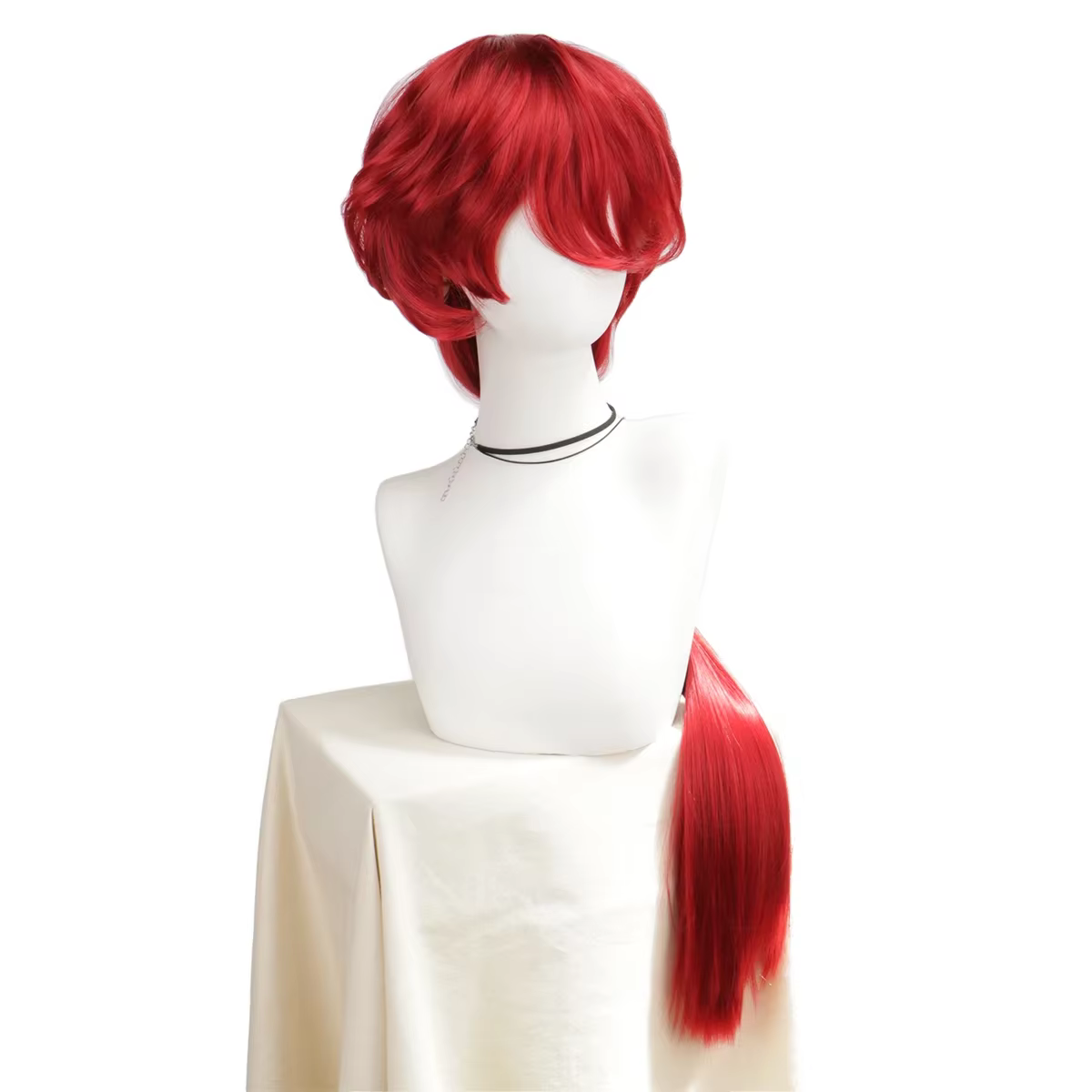 Perruque synthétique longue et lisse rouge pour femmes, perruque de jeu de rôle de Cosplay pour Hall