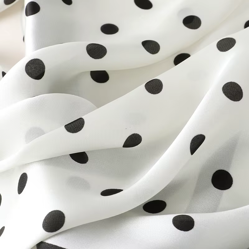 Dame cheveux Dot écharpe femme soie carré foulards bandeau pour femmes Bandana mode Foulard châles f