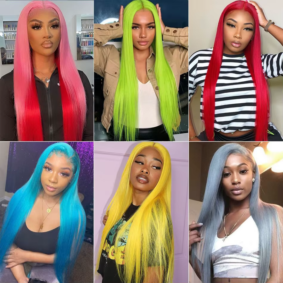Perruque Lace Frontal Wig brésilienne naturelle, cheveux lisses, blond Transparent HD, 13x4, 13x6, p