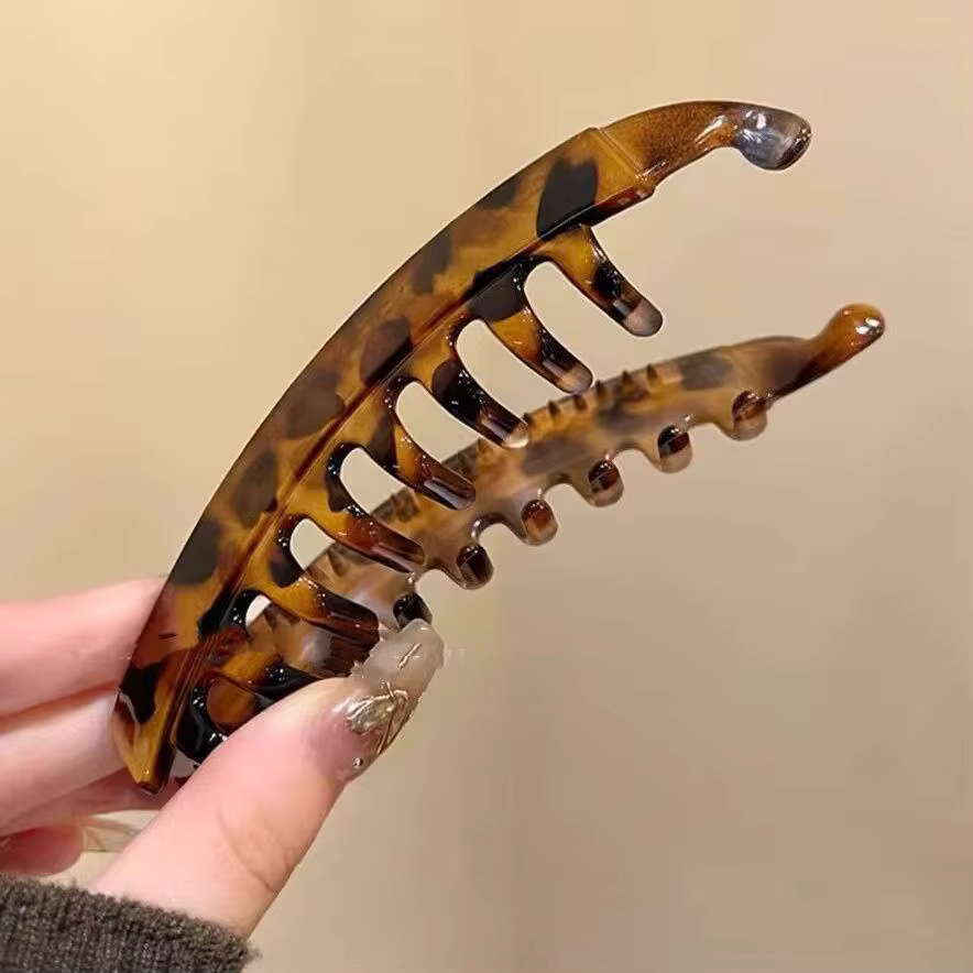 Pince à cheveux banane écaille de tortue, épingle à cheveux en forme de poisson pour femmes, accesso