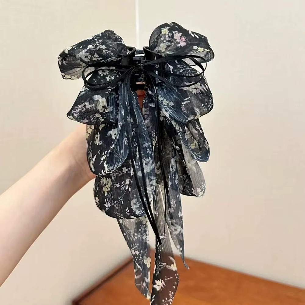 Pinces à cheveux en mousseline de soie, 1 pièce, élégantes, volumisantes, pinces à queue, accessoire