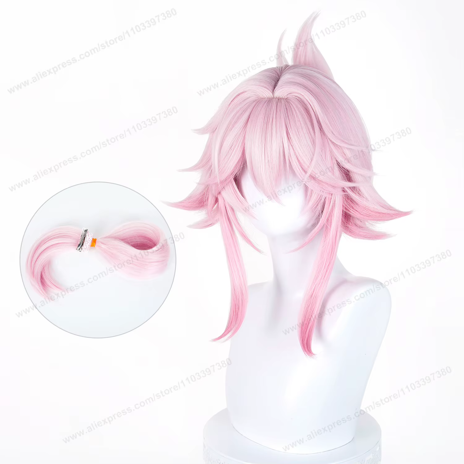 Perruque de Cosplay HSR Evanescia, perruque synthétique courte de 46cm pour femme, perruque de Cospl