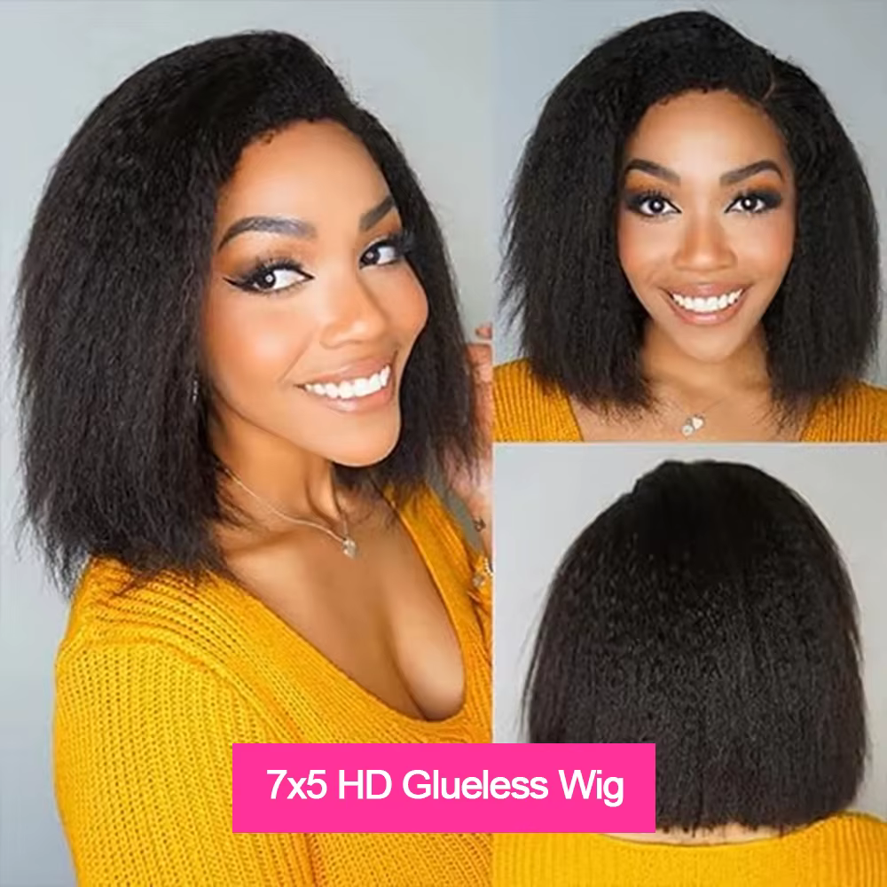 Perruque Cheveux Humains 100% Perruques Cheveux Humains Sans Colle Perruque Afro Naturelle Humain pe