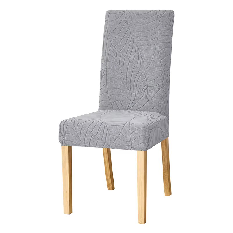 Housses de chaise élastiques en Jacquard, pour salle à manger, universelles, extensibles, couleur un