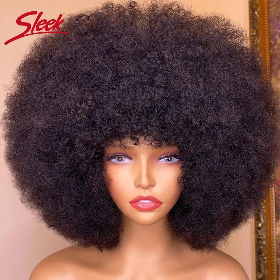 Perruques Bob bouclées afro crépues brésiliennes P4/30 #   Perruques de cheveux humains Remy de dens